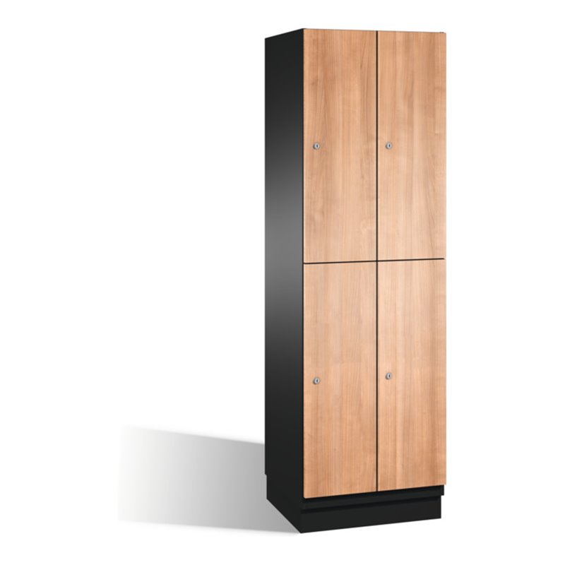 C+P Doppelstockspind Cambio auf Sockel, 4 Fächer, H1950xB600xT525mm Korpus Schwarzgrau