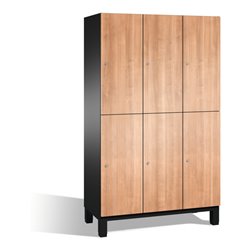 C+P Doppelstockspind Cambio auf Füßen, 6 Fächer, H1980xB1200xT525mm Korpus Schwarzgrau