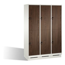 C+P Doppelstockspind Evolo auf Sockel, 6 Fächer, H1800xB1200xT500mm Korpus Reinweiß