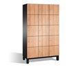 C+P Fächerschrank Cambio auf Füßen, 15 Fächer, H1980xB1200xT525mm Korpus Schwarzgrau