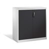 C+P Akten-Sideboard Acurado mit Drehtüren, 3 Ordnerhöhen, H1200xB1200xT500mm Front Schwarzgrau Korpus Lichtgrau