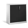 C+P Akten-Sideboard Acurado mit Drehtüren, 2 Ordnerhöhen, H1000xB930xT400mm Front Schwarzgrau Korpus Lichtgrau