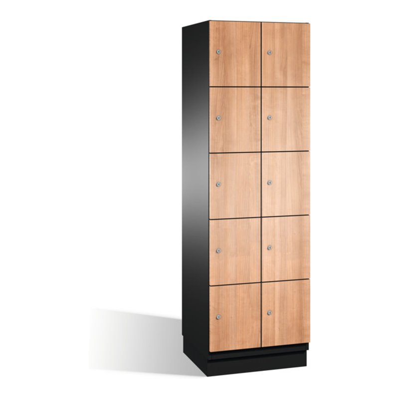 C+P Fächerschrank Cambio auf Sockel, 10 Fächer, H1950xB600xT525mm Korpus Schwarzgrau