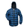 Thermohemd Alberta Gr. XXL blau/schwarz kariert 100% CO/Webfell: 100%PC