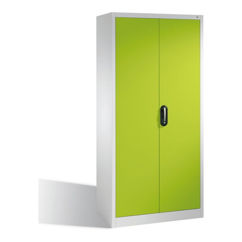 C+P Akten-Garderobenschrank Acurado mit Drehtüren, H1950xB930xT400mm Front Viridingrün Korpus Lichtgrau