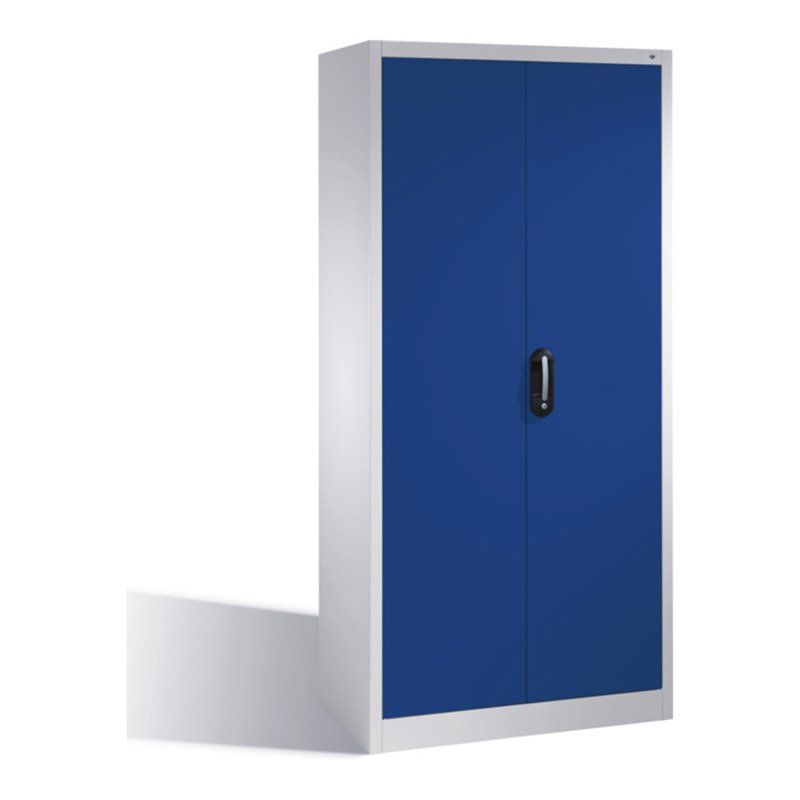 C+P Aktenschrank Acurado mit Drehtüren, innen 30 Gefache, H1950xB930xT400mm Front Lapisblau Korpus Lichtgrau