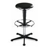 bimos Drehhocker mit Gleiter und Fußring Kunstleder schwarz Sitzhöhe 580-850 mm