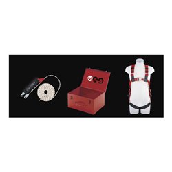 MAS Sicherheitsset 3-teilig Auffanggurt MAS 30 Auffanggerät MAS SK12 Gerätekoffer Seillänge 10 m