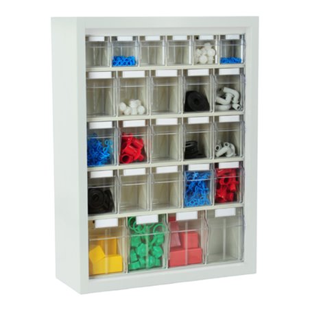 Hünersdorff MultiStore Magazin-Wandhängeschrank 25 einbrennlackiertem Stahlblech, lichtgrau (465925)