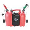 Hünersdorff Doppelkanister PROFI 6+3 L, HD-PE rot mit Satteltasche + Einfüllsysteme