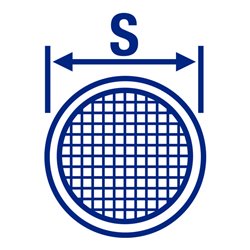 Hünersdorff Trichter HD-PE 208 mm mit Öse mit Überlaufrand und Sieb, rot