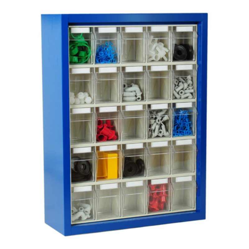 Hünersdorff MultiStore Magazin-Wandhängeschrank 25 einbrennlackiertem Stahlblech,enzianblau (466026)