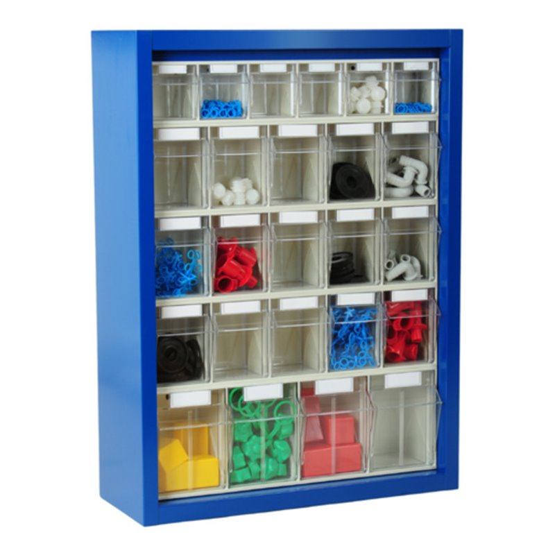 Hünersdorff MultiStore Magazin-Wandhängeschrank 25 einbrennlackiertem Stahlblech,enzianblau (466025)