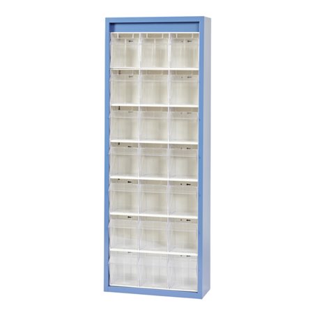 Hünersdorff MultiStore Magazin-Schrank 21 einbrennlackiertem Stahlblech,enzianblau