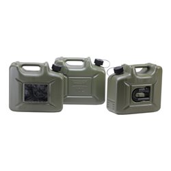 Hünersdorff Kraftstoff-Kanister PROFI EXPLO-SAFE 10L oliv,UN-Zulassung,HDPE,schwarzes Zubehör