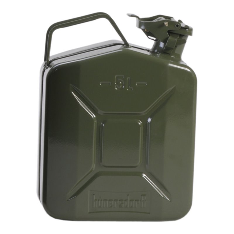 Hünersdorff Metall-Kraftstoff-Kanister CLASSIC 5 L olivgrün, pulverbeschichtet