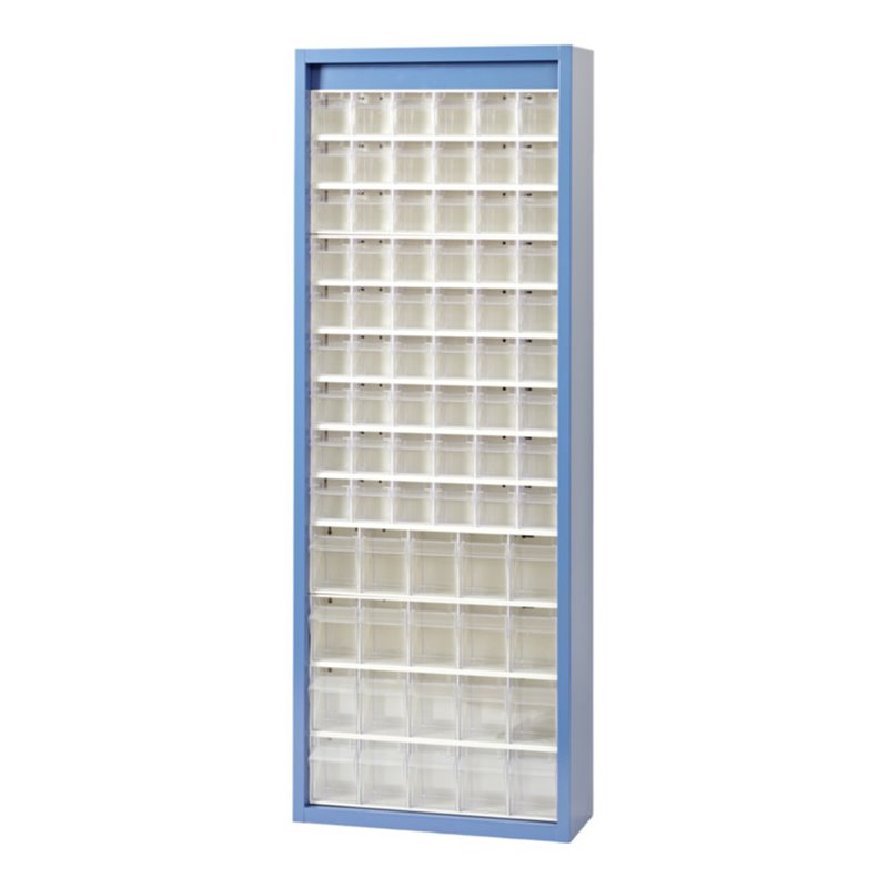 Hünersdorff MultiStore Magazin-Schrank 74 einbrennlackiertem Stahlblech, lichtgrau