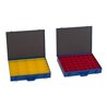 Hünersdorff Metall-Kleinteile-Koffer 24 Einsatzboxen 330x440x66 mm, dunkelblau