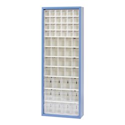 Hünersdorff MultiStore Magazin-Schrank 56 einbrennlackiertem Stahlblech, lichtgrau