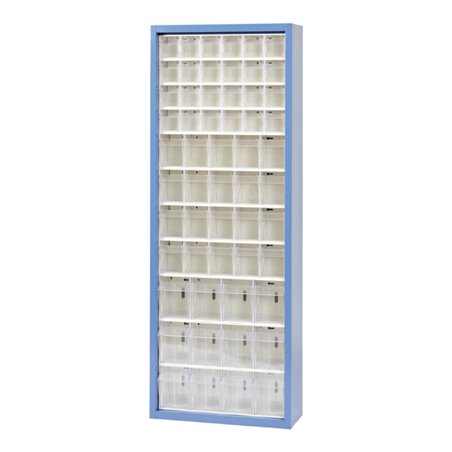 Hünersdorff MultiStore Magazin-Schrank 56 einbrennlackiertem Stahlblech, lichtgrau