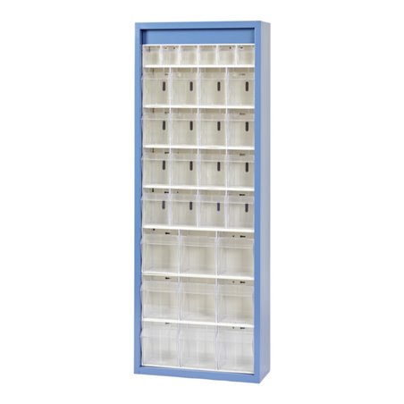 Hünersdorff MultiStore Magazin-Schrank 31 einbrennlackiertem Stahlblech, lichtgrau