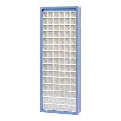 Hünersdorff MultiStore Magazin-Schrank 90 einbrennlackiertem Stahlblech, lichtgrau