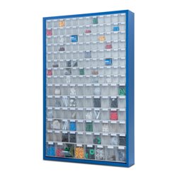 Hünersdorff MultiStore Magazin-Schrank 154 einbrennlackiertem Stahlblech,enzianblau