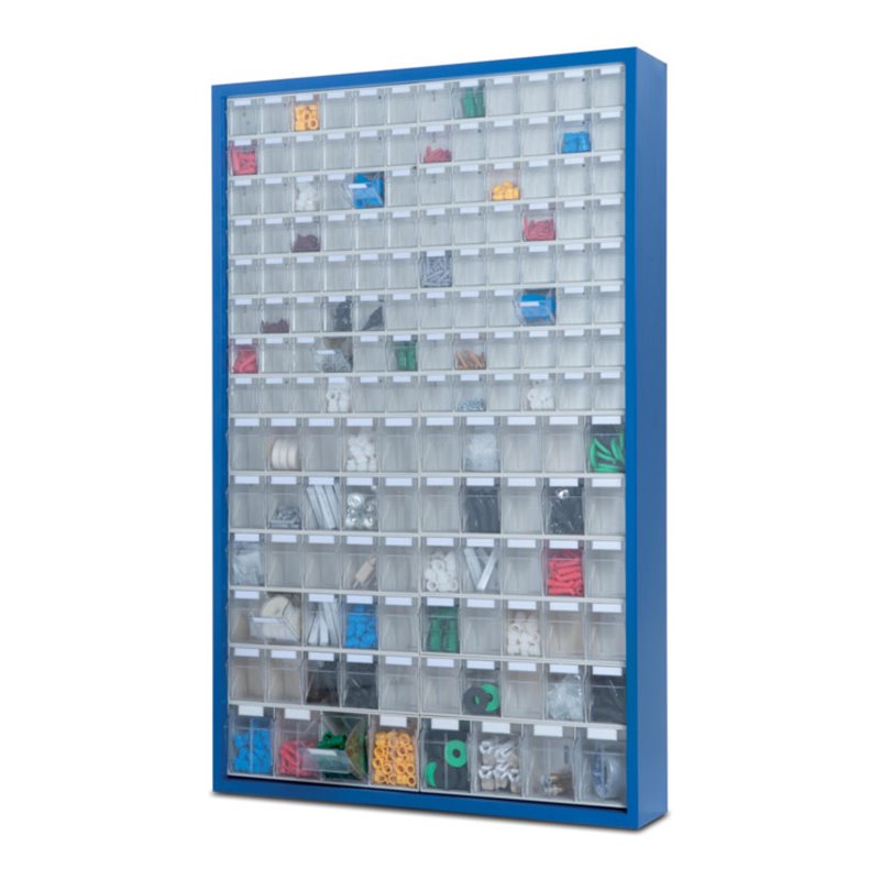 Hünersdorff MultiStore Magazin-Schrank 154 einbrennlackiertem Stahlblech,enzianblau