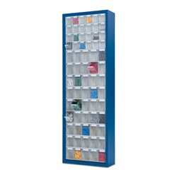 Hünersdorff MultiStore Magazin-Schrank 69 einbrennlackiertem Stahlblech,enzianblau