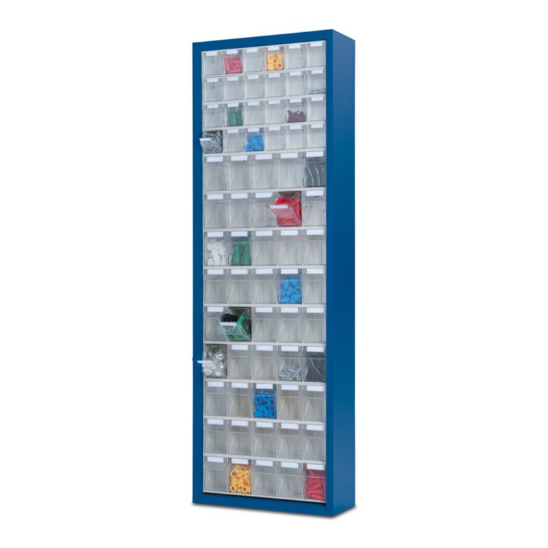 Hünersdorff MultiStore Magazin-Schrank 69 einbrennlackiertem Stahlblech,enzianblau