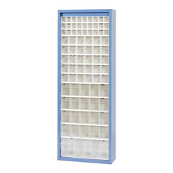 Hünersdorff MultiStore Magazin-Schrank 80 einbrennlackiertem Stahlblech, lichtgrau