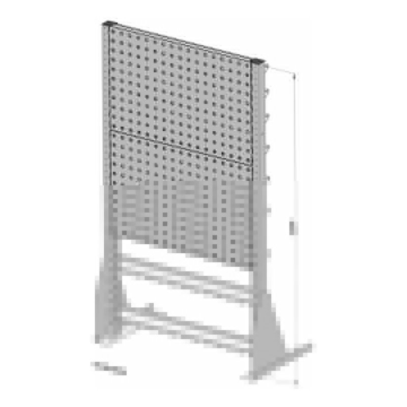 Hünersdorff Tisch-Standregal unbestückt pulverbeschichtet lichtgrau, 720x1250mm