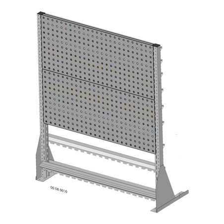 Hünersdorff Tisch-Standregal unbestückt pulverbeschichtet lichtgrau, 1030x1250mm