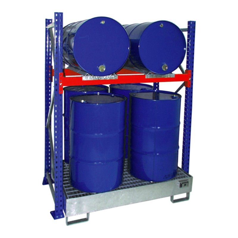 Bauer Südlohn Fassregal mit Auffangwanne 3008, verzinkt