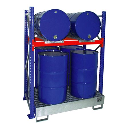 Bauer Südlohn Fassregal mit Auffangwanne 3008, verzinkt