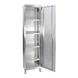 Stumpf Edelstahl-Aufbewahrungsschrank Cabinox, 1000x450x400mm, 4 Fachböden, Sockelfüße