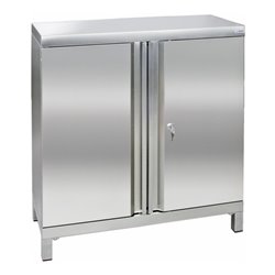 Stumpf Edelstahl-Aufbewahrungsschrank Cabinox, 1000x900x400mm, 2 Fachböden, Sockelfüße