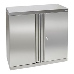 Stumpf Edelstahl-Aufbewahrungsschrank Cabinox, 900x900x400mm, 2 Fachböden