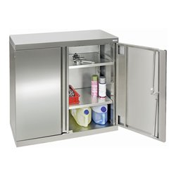 Stumpf Edelstahl-Aufbewahrungsschrank Cabinox, 900x900x400mm, 2 Fachböden