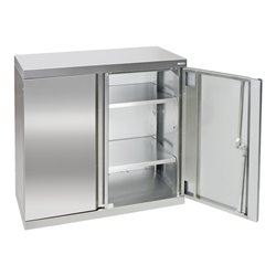 Stumpf Edelstahl-Aufbewahrungsschrank Cabinox, 900x900x400mm, 2 Fachböden