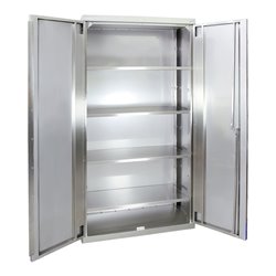 Stumpf Edelstahl-Aufbewahrungsschrank Cabinox, 1800x900x400mm, 4 Fachböden