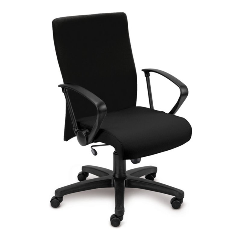 Taurosit Bürostuhl Neo inkl. Armlehnen mit Wippmechanik Bezug in Schwarz