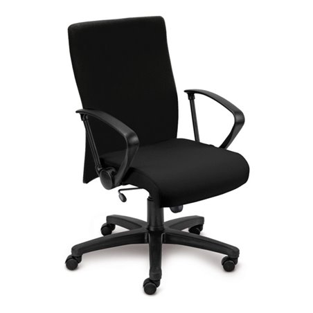 Taurosit Bürostuhl Neo inkl. Armlehnen mit Wippmechanik Bezug in Schwarz