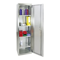 Stumpf Edelstahl-Aufbewahrungsschrank Cabinox, 1800x450x400mm, 4 Fachböden