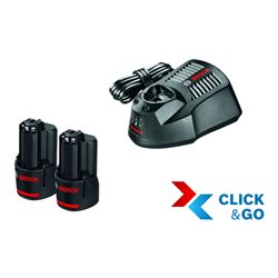 Bosch Akku Starter-Set: 2 x GBA 12 Volt, 3,0 Ah und GAL 1230 CV
