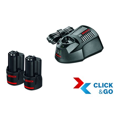 Bosch Akku Starter-Set: 2 x GBA 12 Volt, 3,0 Ah und GAL 1230 CV