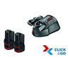 Bosch Akku Starter-Set: 2 x GBA 12 Volt, 3,0 Ah und GAL 1230 CV