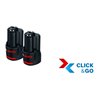 Bosch Akkupack GBA 12 Volt, 3,0 Ah, 2 Stück