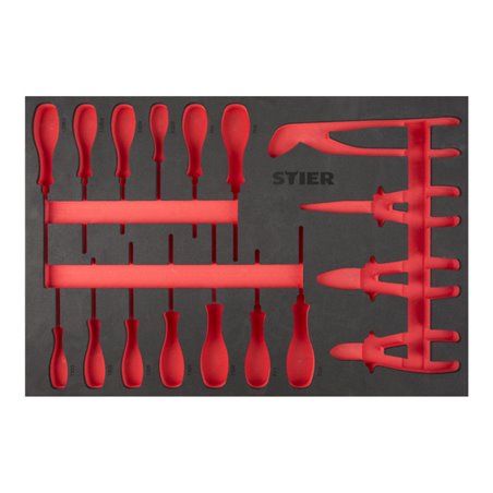STIER Weichschaumeinlage (EVA) für Schraubendreher & Zangensatz, leer