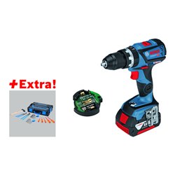 Bosch Akku-Schlagbohrschrauber GSB 18V-60 C, 2 x 5,0 Ah, GCY 30-4, L-BOXX, Gedore-BOXX